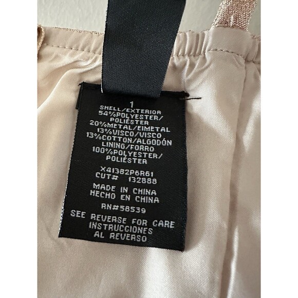 Windsor Rosegold Dress Size 1  Prom Formal Gown Fit & Flare Sleeveless Pockets - Picture 7 of 14